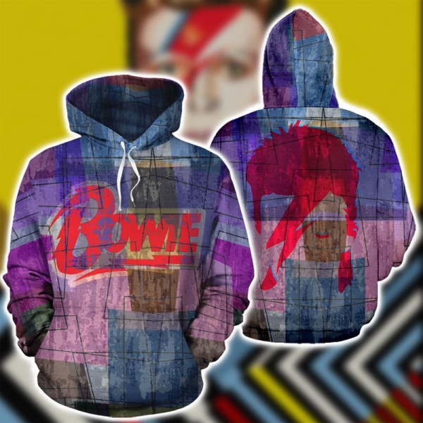 David Bowie 3D All Over Printed Unisex Hoodie
