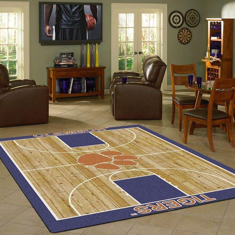 Clemson Tigers Area Rug, Football Floor Decor Rb7A8E7E6888