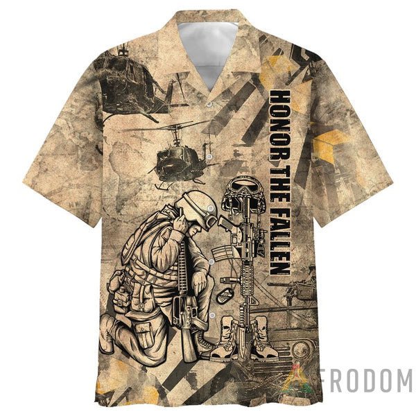 Vintage Honor The Fallen Veteran Hawaii Shirt