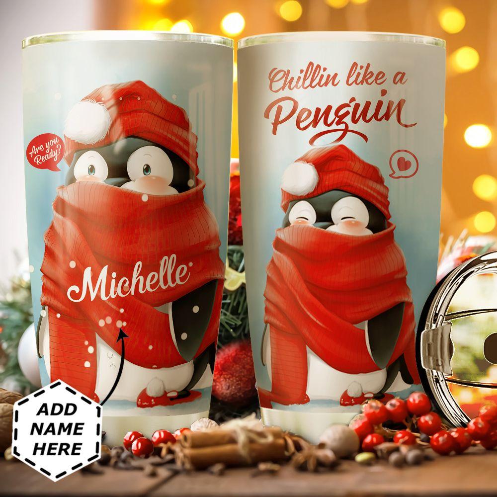 Penguin Christmas Personalized HTQ1011009 Stainless Steel Tumbler