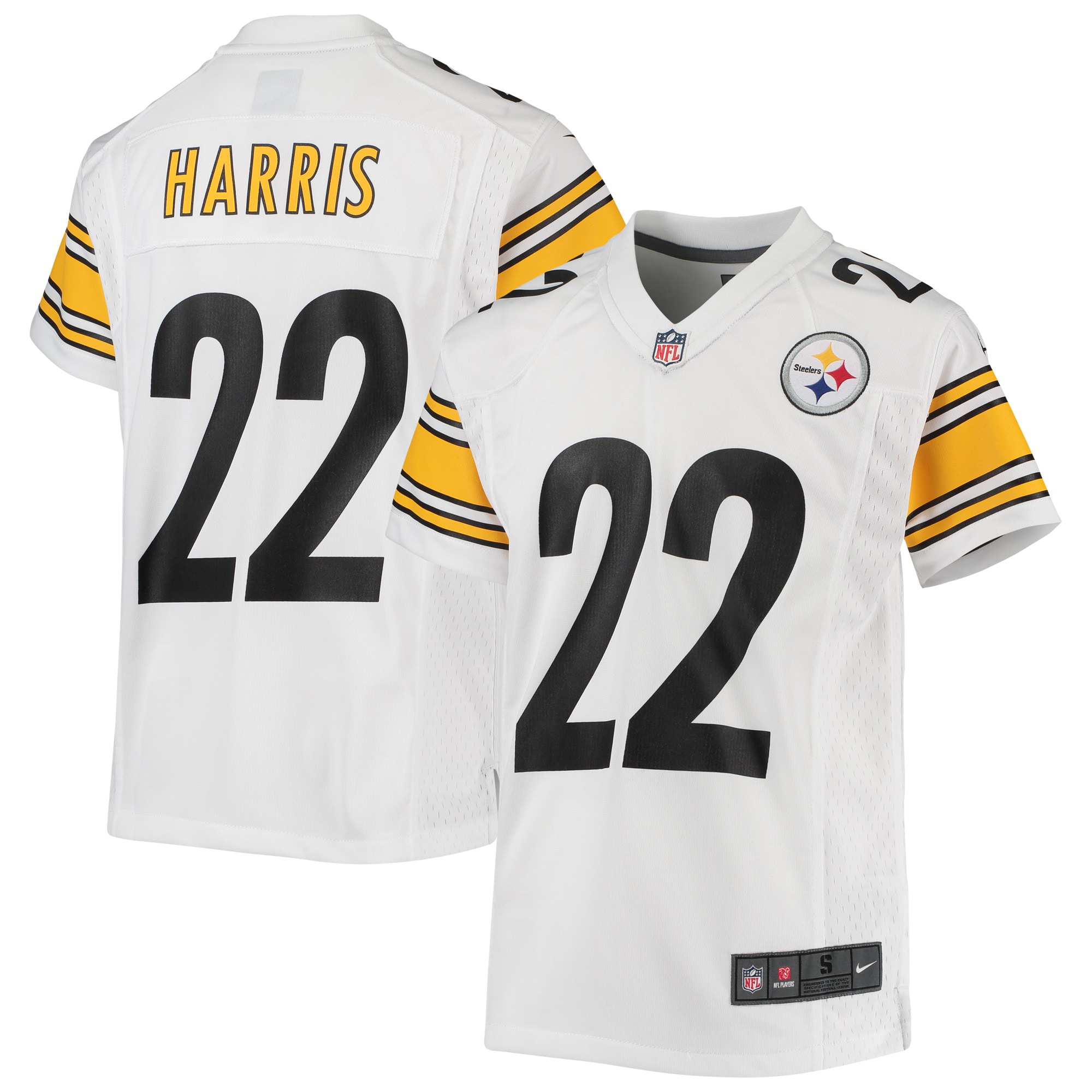 Najee Harris Pittsburgh Steelers Youth Game Jersey – White