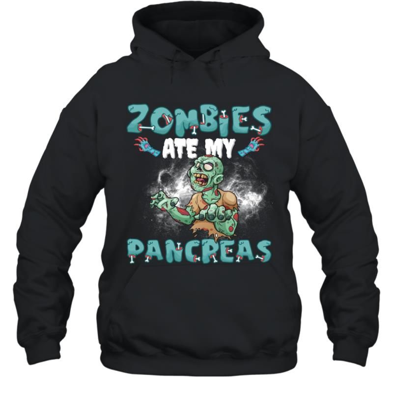 Zombies Ate My Pancreas Funny Diabetes Puns Halloween Shirt Hoodie