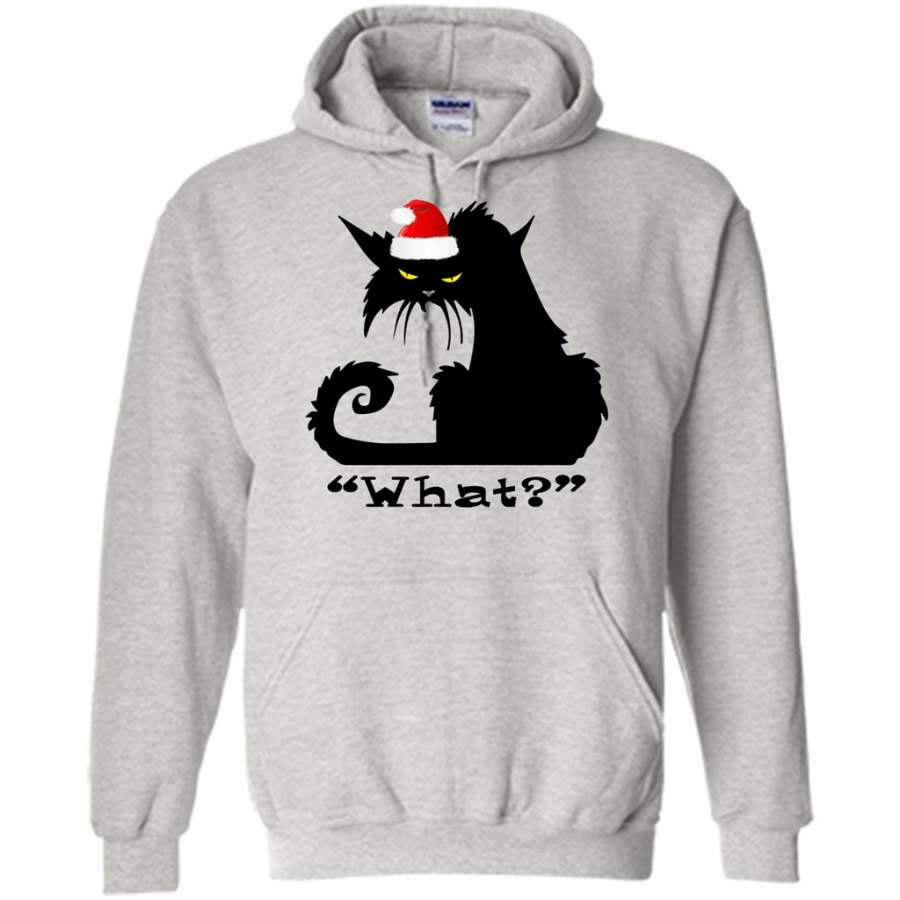 What_ Christmas Gift, Angry Cat, Black Cat, Kitten Lover – Gildan Heavy Blend Hoodie