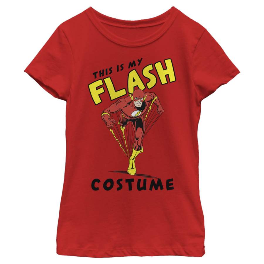 The Flash Girl’s This Is My Flash Costume Text Poster  T Shirt