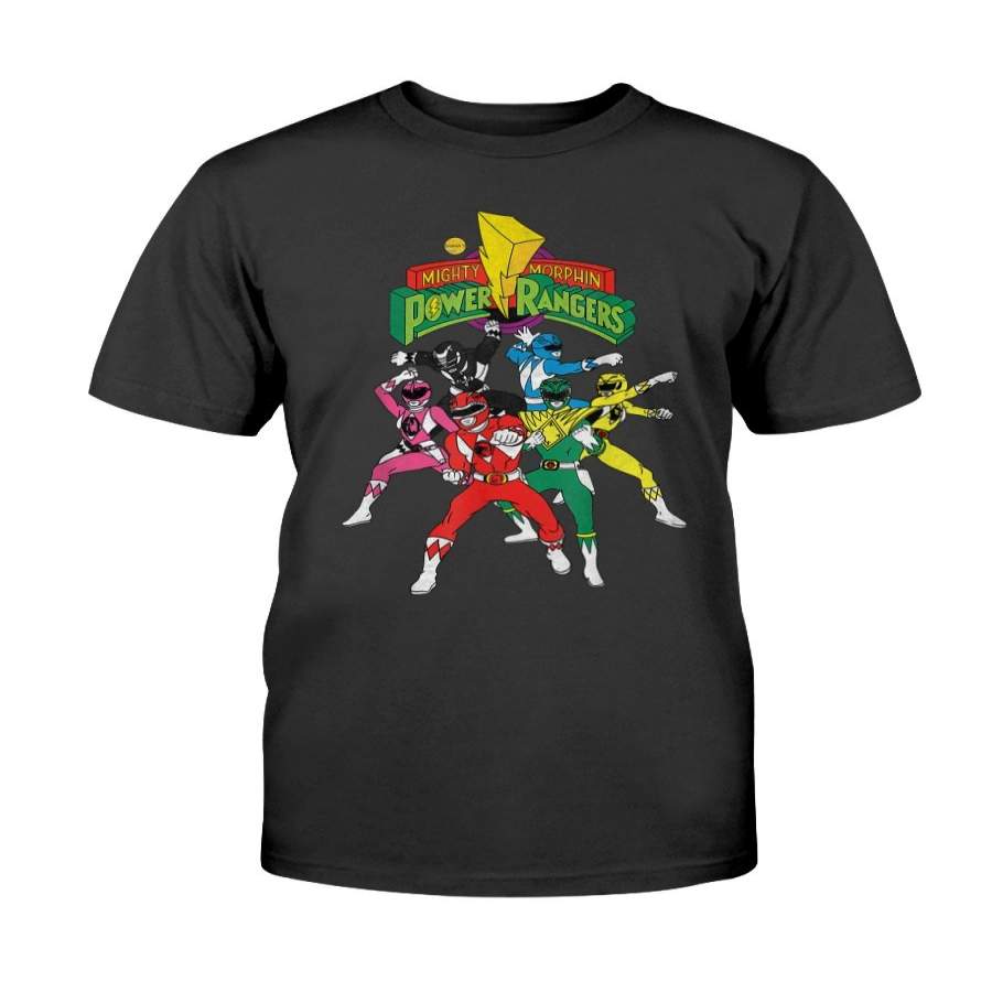 Mighty Morphin Power Rangers Pose All Characters T-Shirt