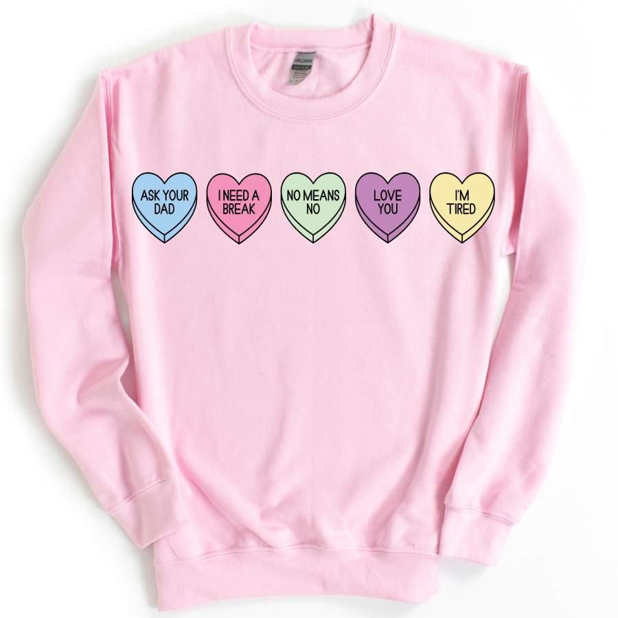 Candy Hearts Sweatshirt – Pink (PREORDER)