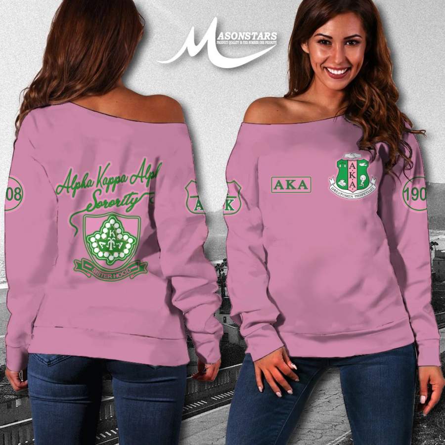 Alpha Kappa Alpha Women 8217 S Off Shoulder Sweater 111220222 – Podoshirt