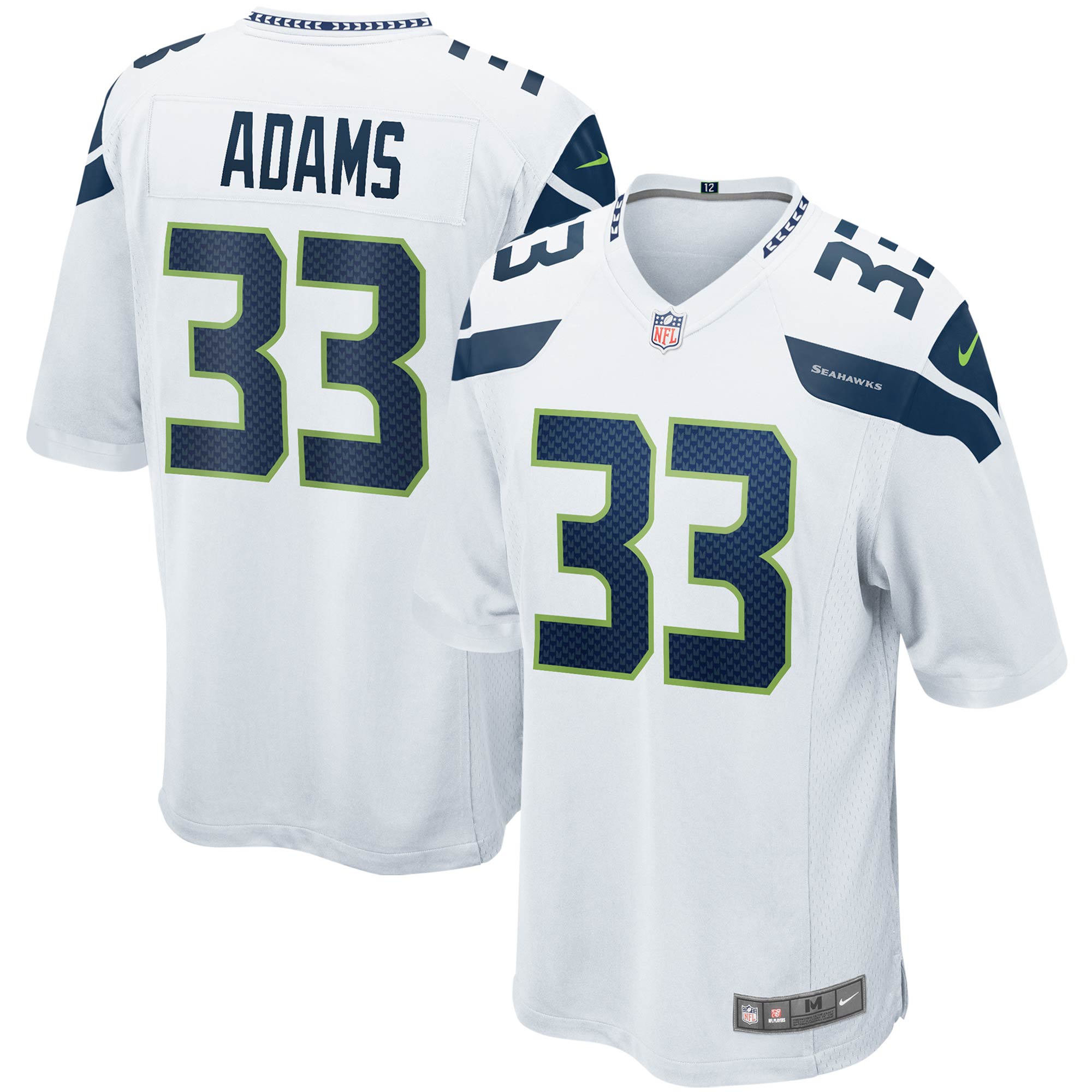 Men’s Seattle Seahawks Jamal Adams White Game Jersey