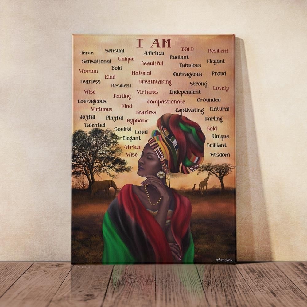 Black Queen I Am Africa Canvas And Poster Wall Art – Wall Decor