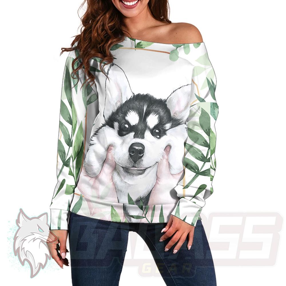 Husky in Hand HUK-0001 Off Shoulder Sweaters