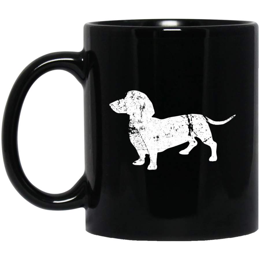 Distressed retro vintage mama wiener dachshund pet dog owner Coffee Mug