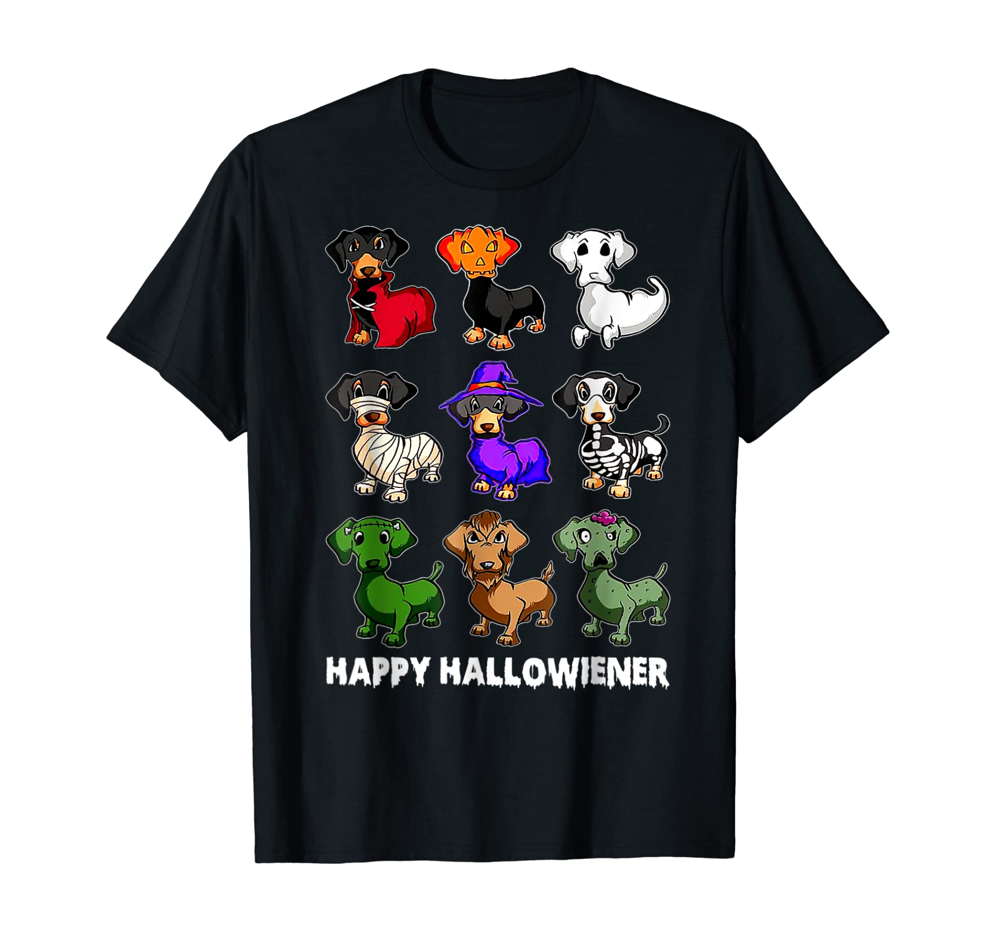 Dachshund Happy Halloweiner Funny Halloween Dogs Lover T-Shirt