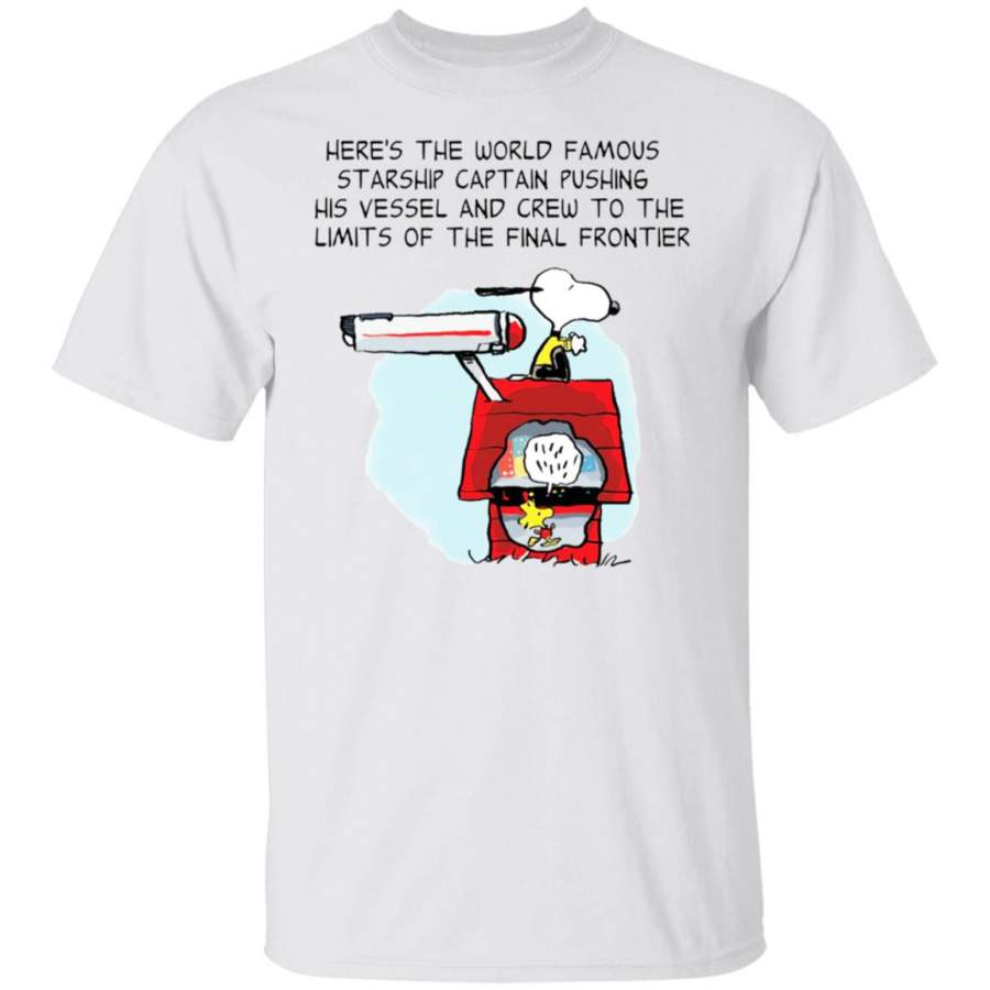 Snoopy here’s the world famous starship captain pushing shirt