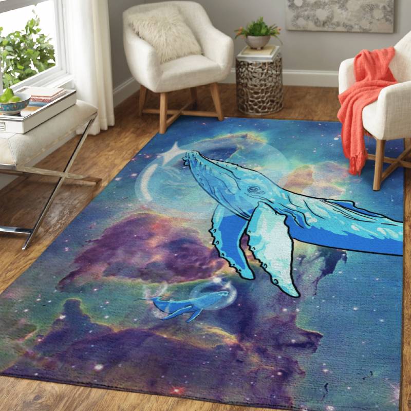 Wale in space – Animals In Space Area Rug Carpet