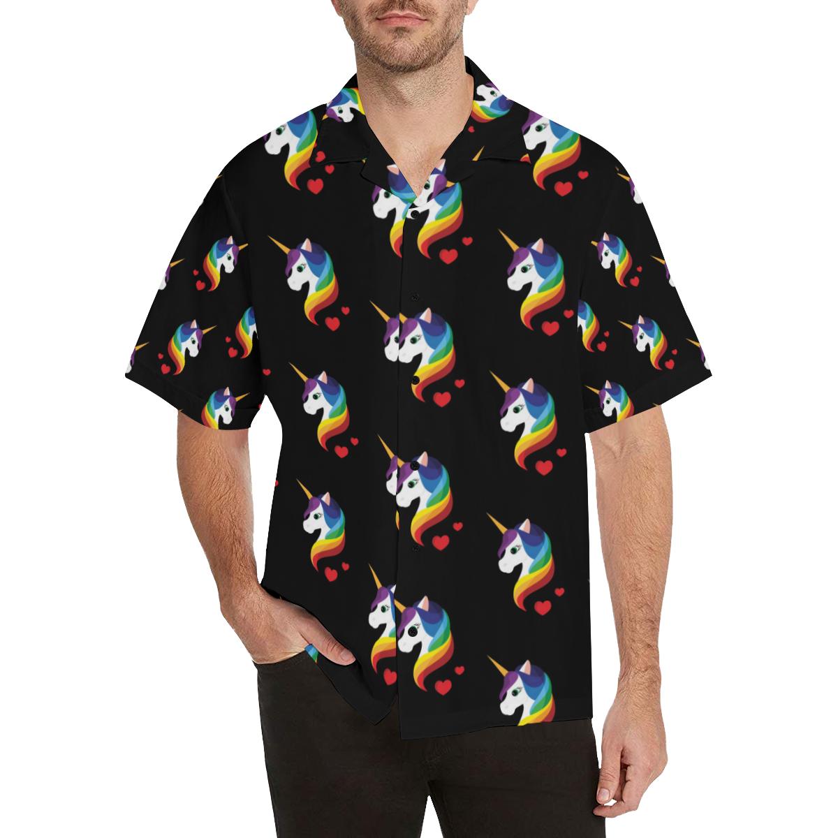 Rainbow Unicorn Pattern Print Design Hawaii Lover Hawaii Shirt For Men Women Ha2753