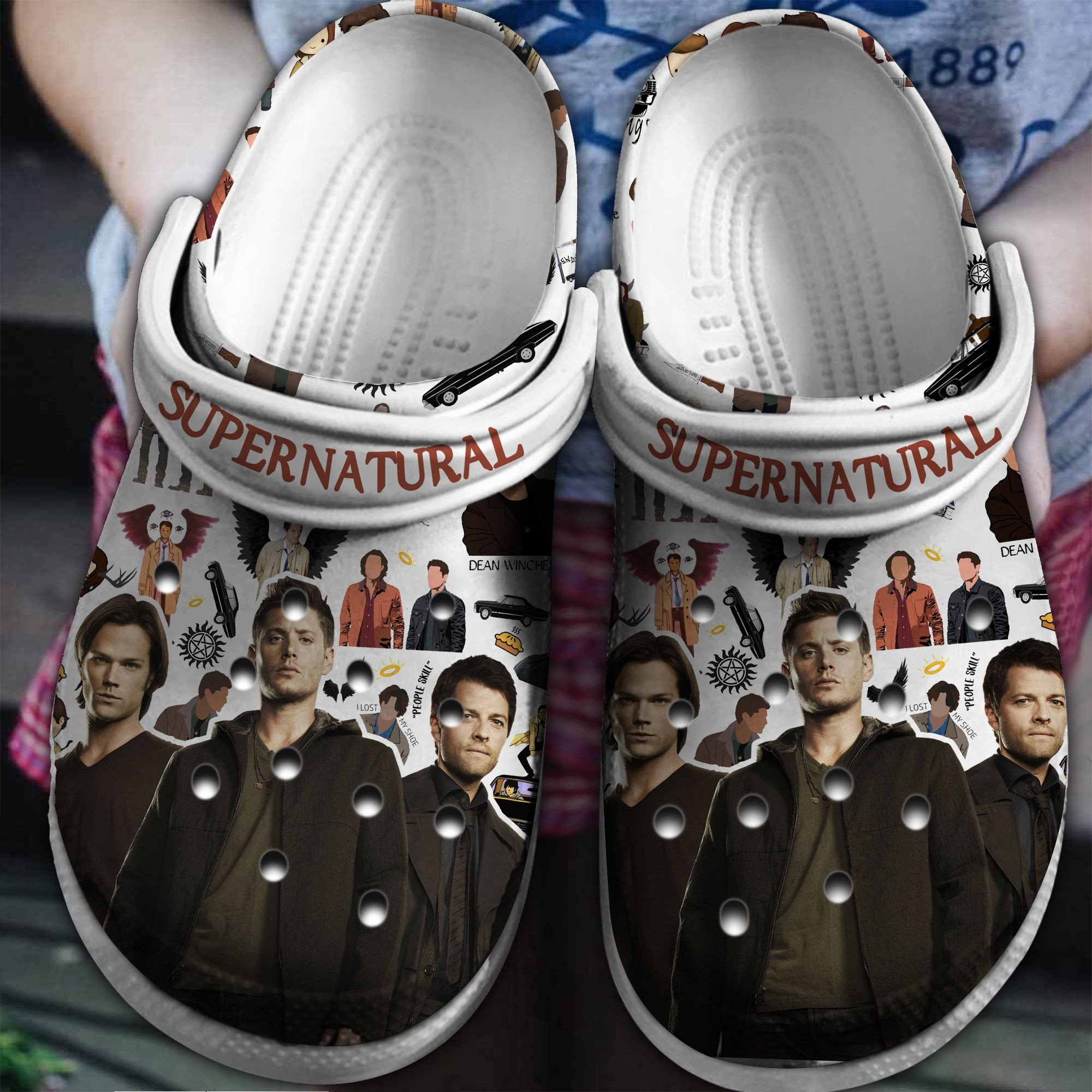 Supernatural TV Series Crocs Crocband Clogs Shoes Comfortable For Men Women and Kids 2