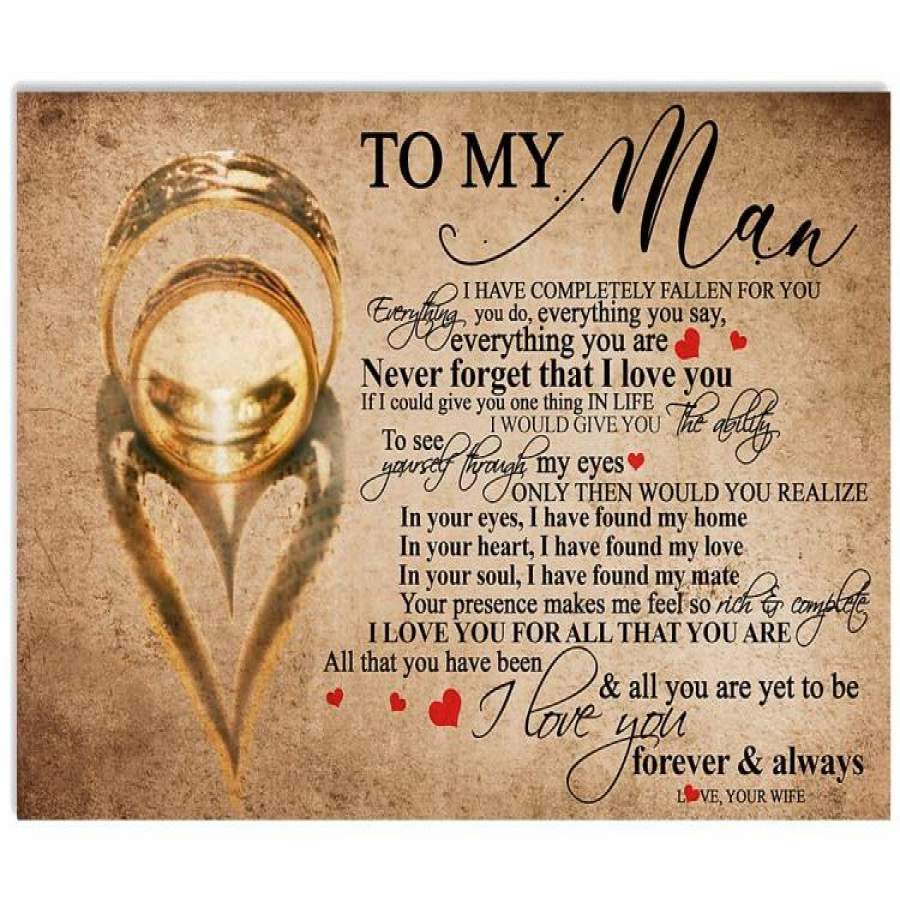 TO MY MAN-I LOVE YOU Horizontal Poster