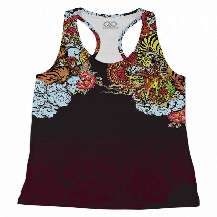 Dragon Tiger Red Racerback-Tank