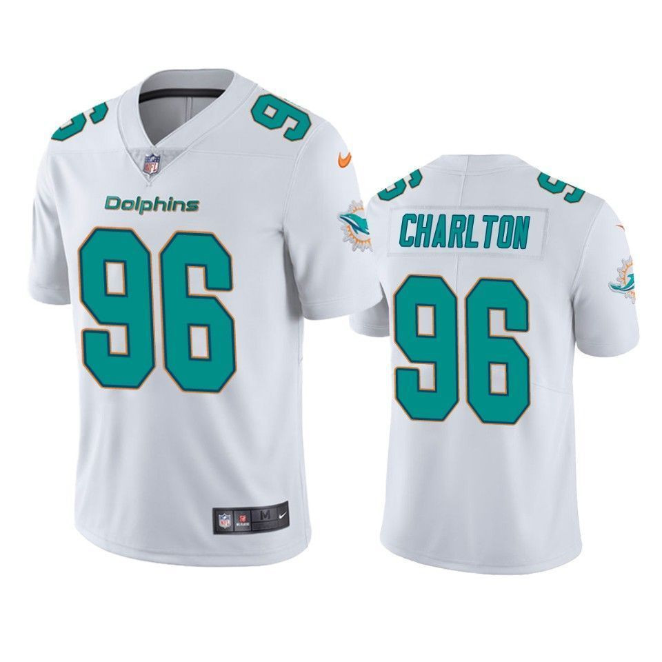 Miami Dolphins Taco Charlton White Vapor Untouchable Limited 3D Jersey