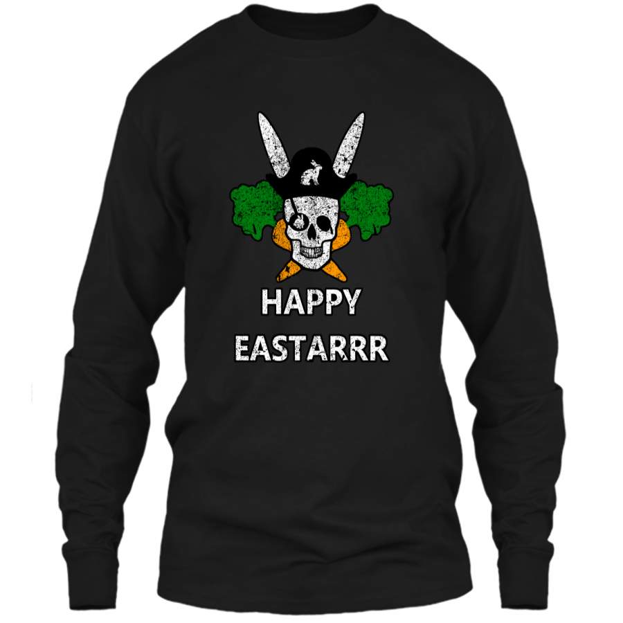 Cute Kids Easter Shirt Rabbit Pirate Tee For Boys And Girls LS Ultra Cotton Tshirt