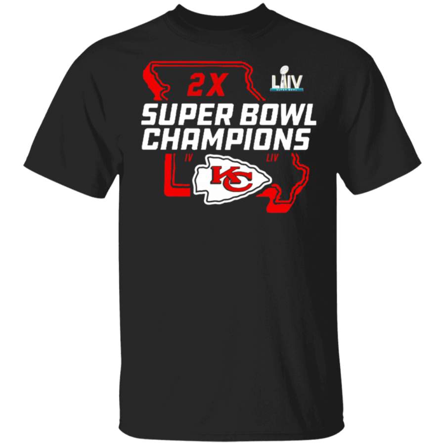 Kansas City Chiefs 2x super bowl champions KC shirt