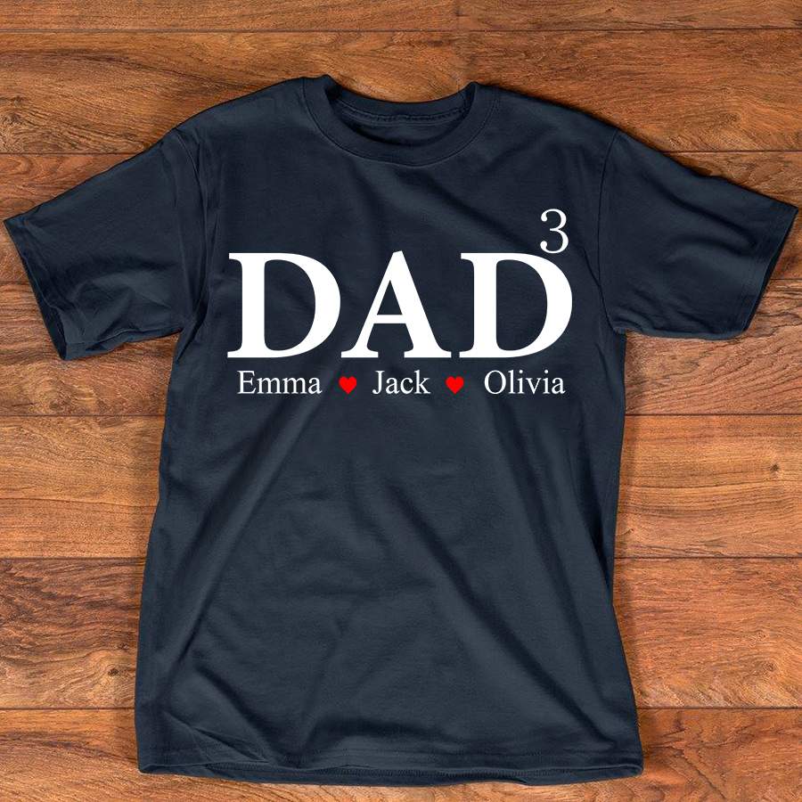 Personalized Dad With Kids Shirt, Custom Dad and Kids Shirt