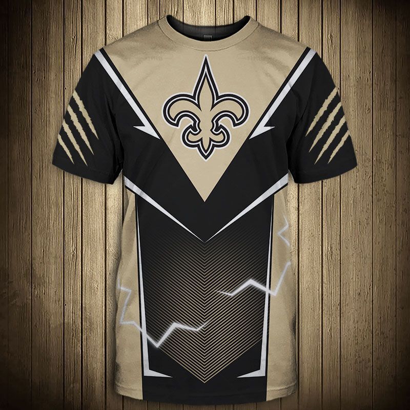 New Orleans Saints T-Shirts Lightning Graphic Gift For Men