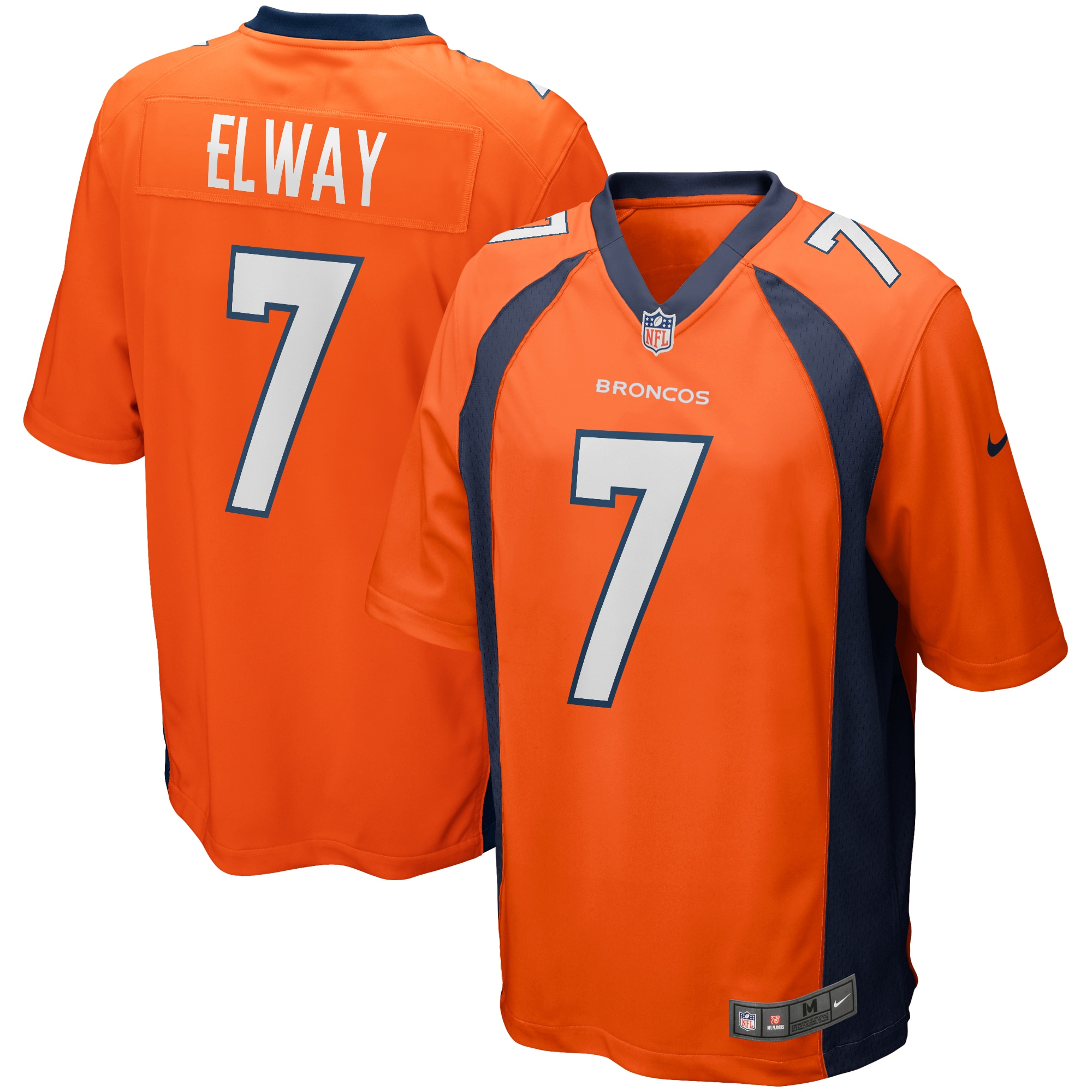 Men’s Denver Broncos John Elway Orange Game Retired Player Jersey