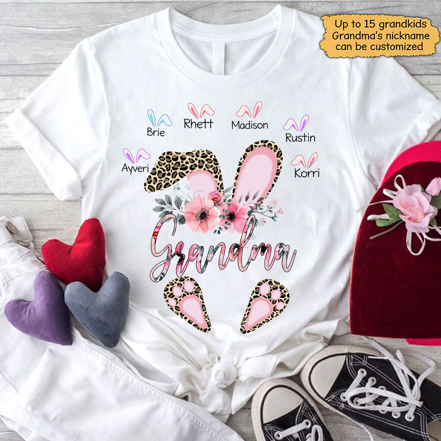 Grandma Bunny Flower Easter T-Shirt