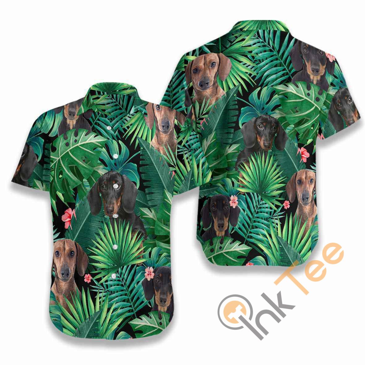 Tropical Dachshund Hawaiian shirts