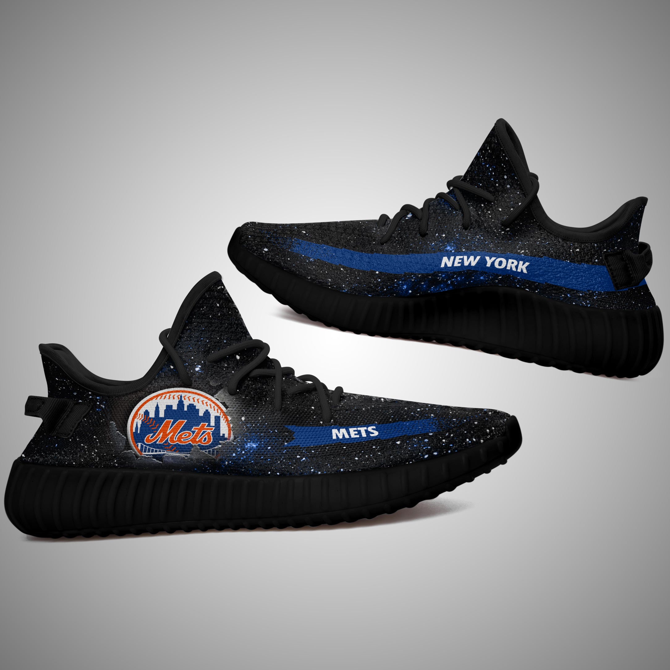 Art Scratch Mystery New York Mets Yeezy Shoes