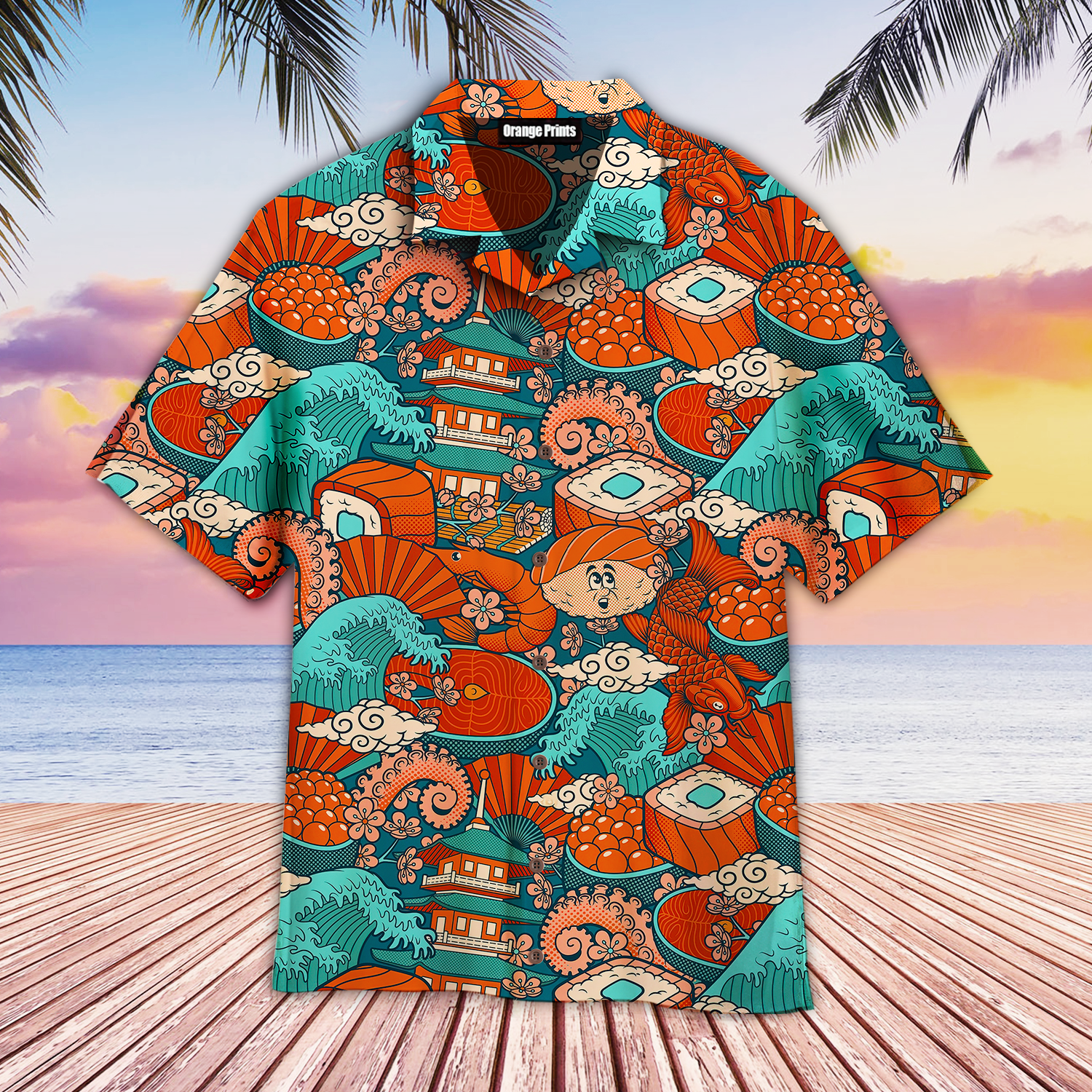 Japanese Food Style Aloha Hawaii Shirts For Men Women Ha50728