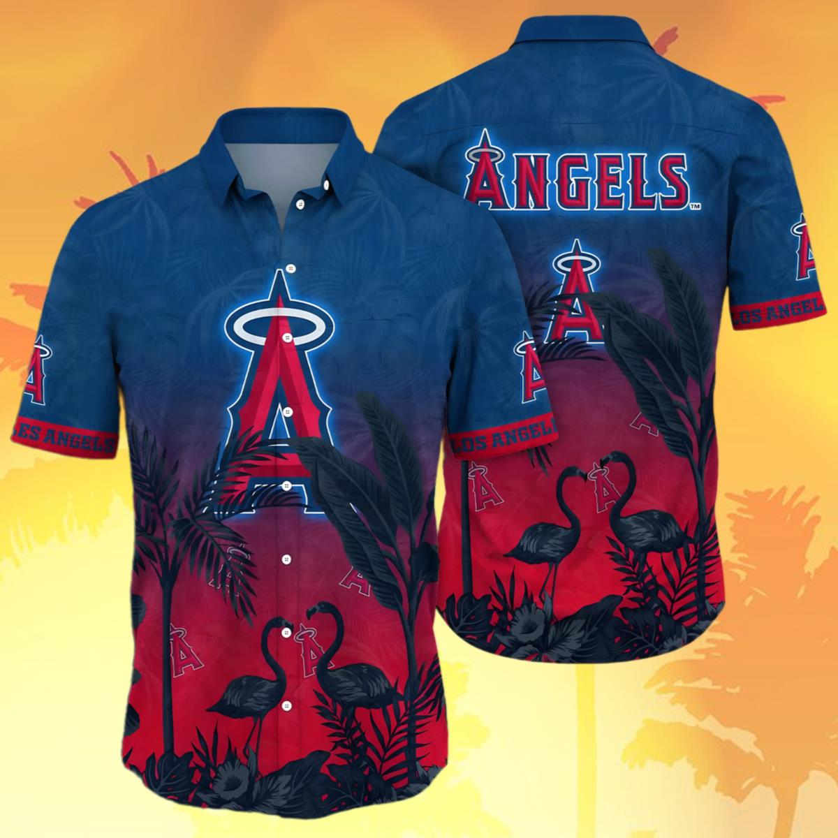 Los Angeles Angels Hawaiian Shirt Flamingo For Woman