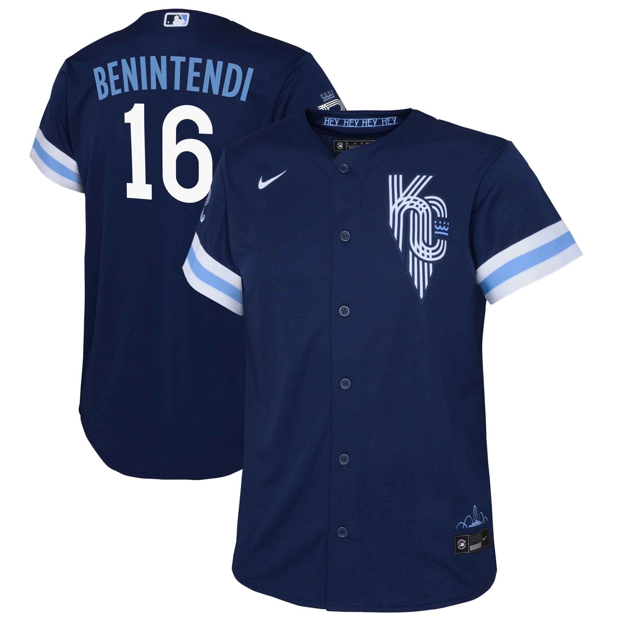 Youth Kansas City Royals Andrew Benintendi Navy 2022 City Connect Player Jersey