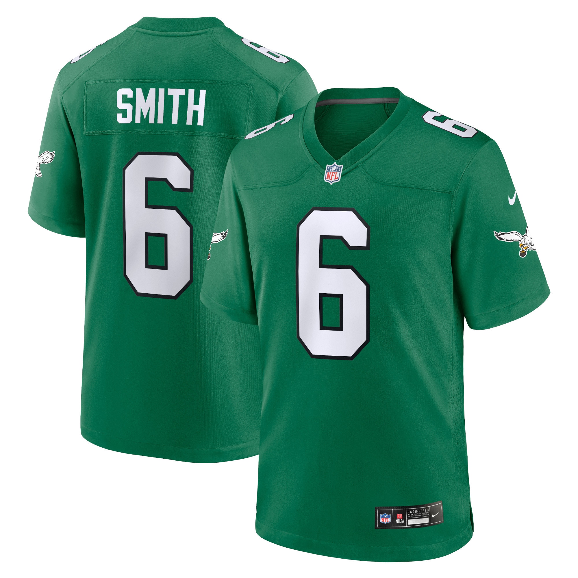 Youth Philadelphia Eagles DeVonta Smith Kelly Green Game Jersey