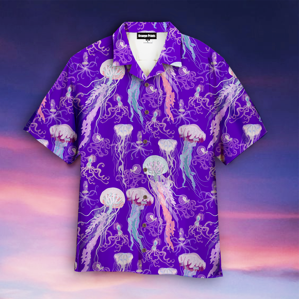 Jellyfish Squid Swimming Undersea Aloha Hawaii Shirts For Men Women Ha99492