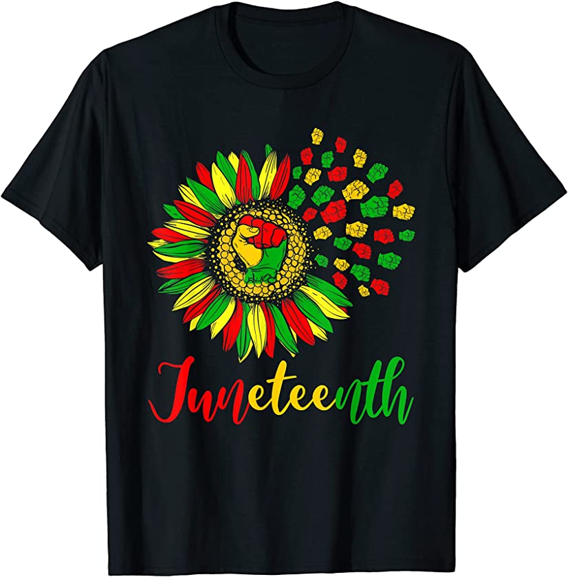 Proud African American For Juneteenth Day Black Queen Afro T-Shirt