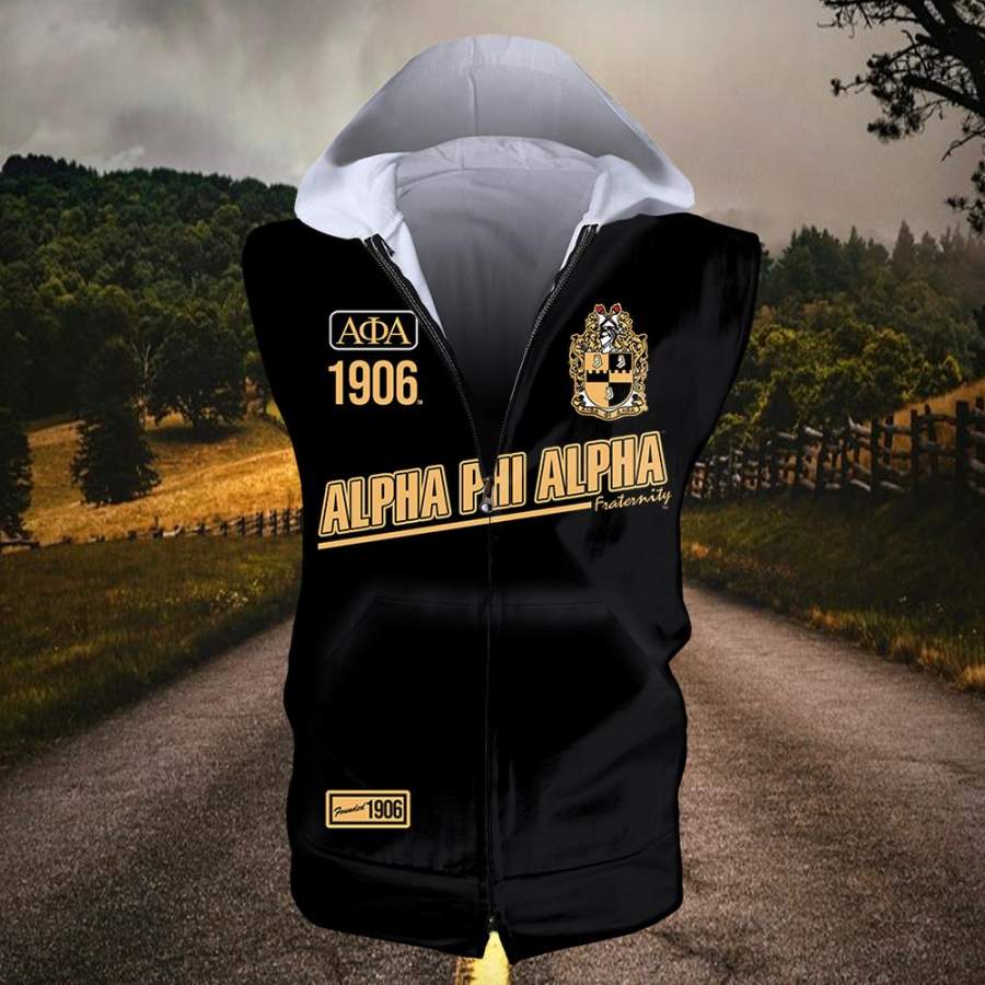 Alpha Phi Alpha Sleeveless Zip Hoodie 040620205