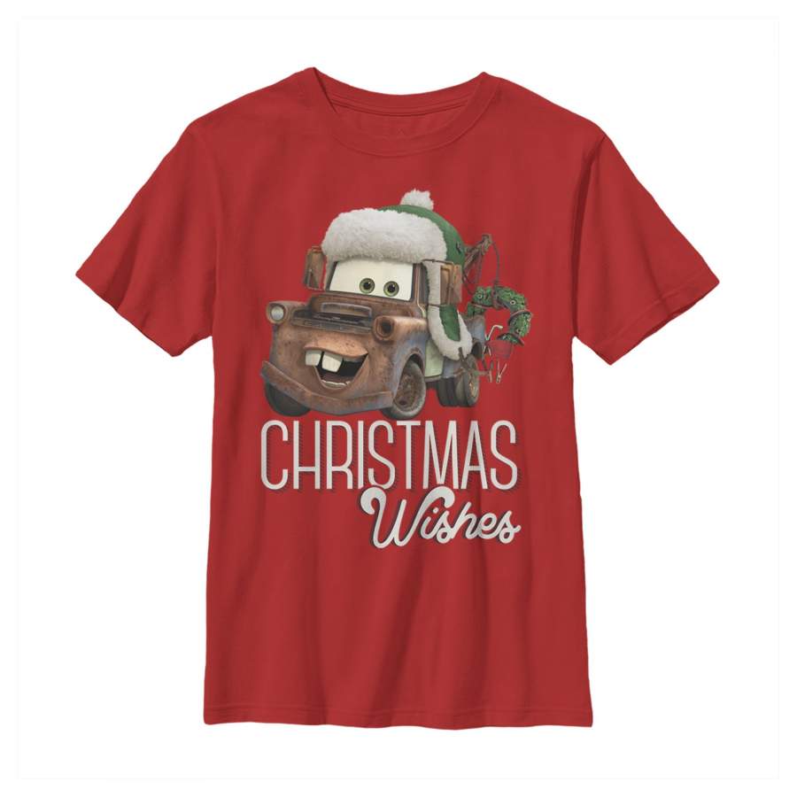 Cars Boy’s Christmas Mater Wishes  T Shirt