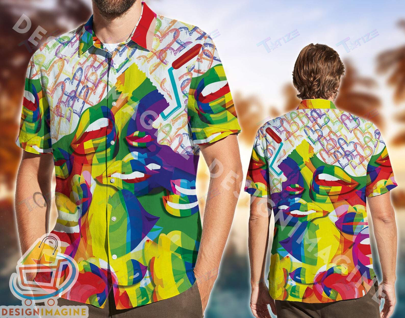 Lgbt Pride Spread The Love Hawaii Aloha Shirts All Over Printed Hawaii Shirt Size S Ha49770