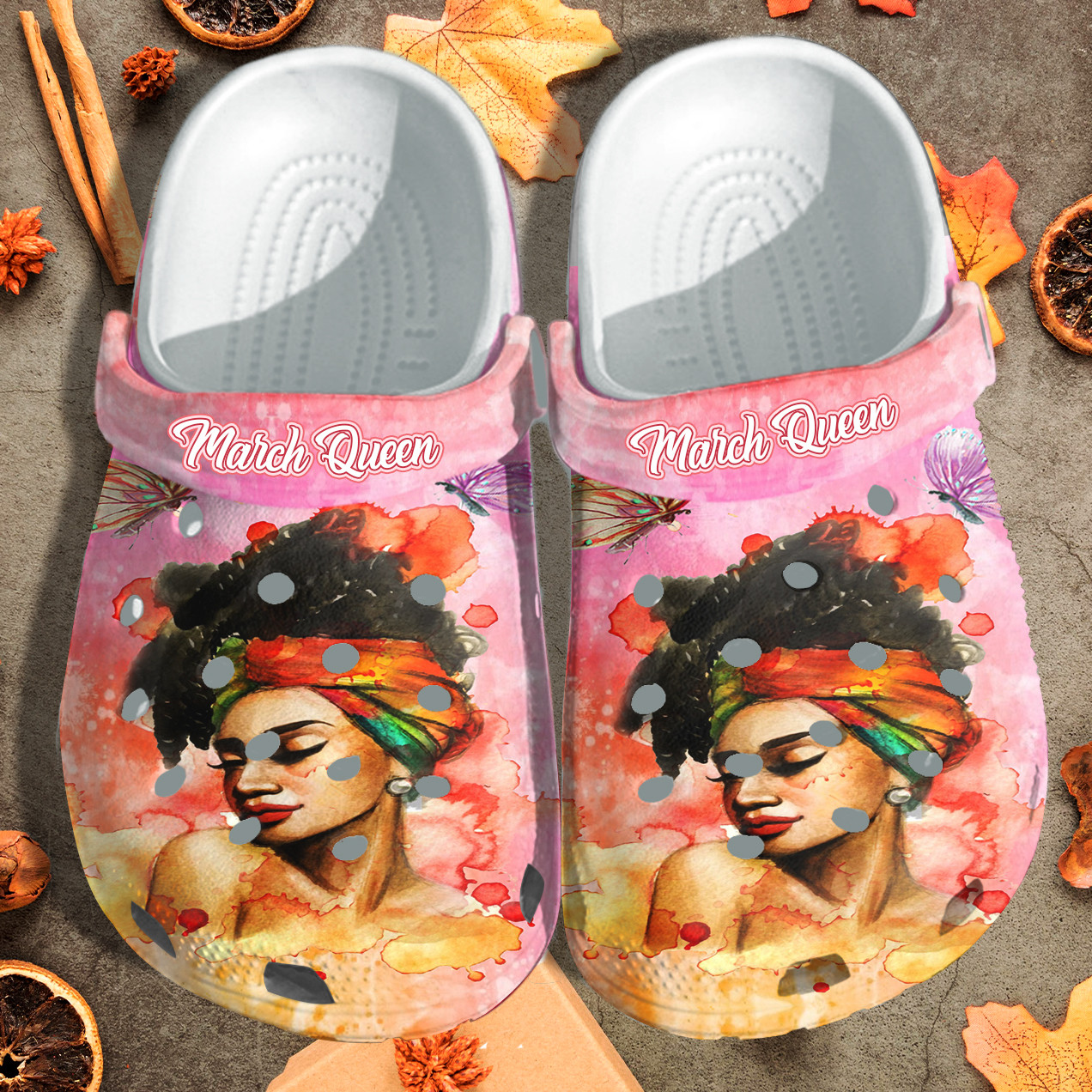 Black Young Women Hippie Personalized Shoes Clogs Crocs Birthday Gift – Bgq007