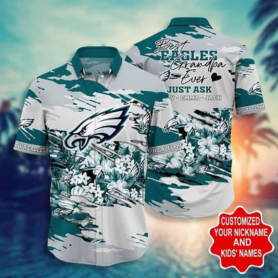 Philadelphia Eagles Pesonalized Hawaiian Shirt Aloha Beach Holiday Ha24700