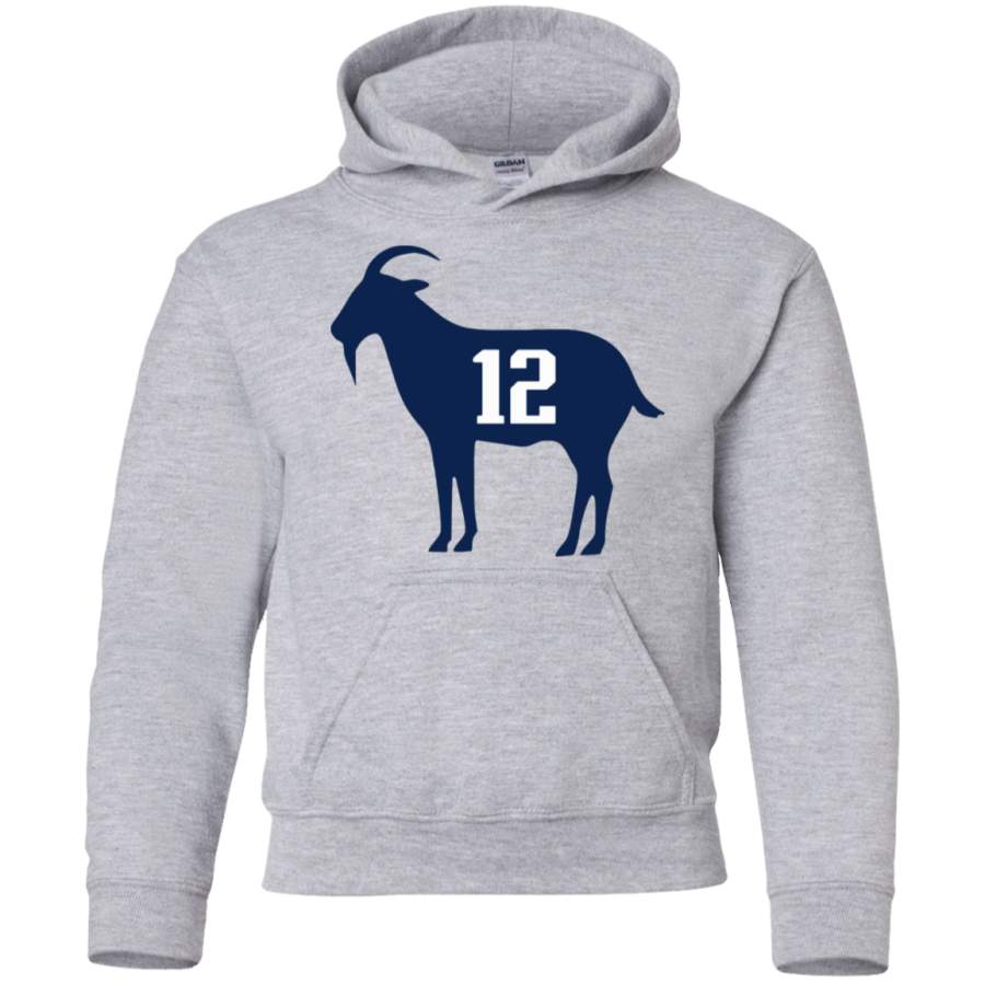 AGR goat tb12 tom Brady Youth Pullover Hoodie