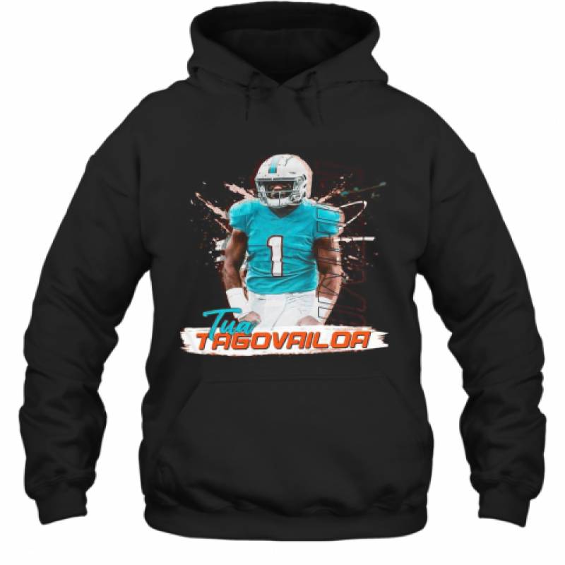 1 Tua Tagovailoa Miami Dolphins Football Hoodie