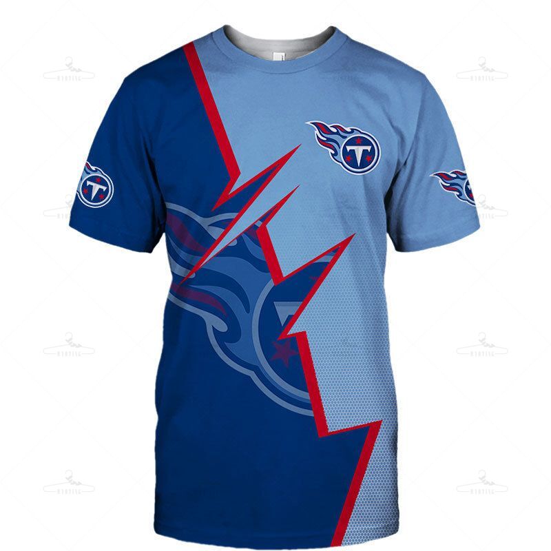 Tennessee Titans T-Shirt Zigzag Graphic Summer Gift S