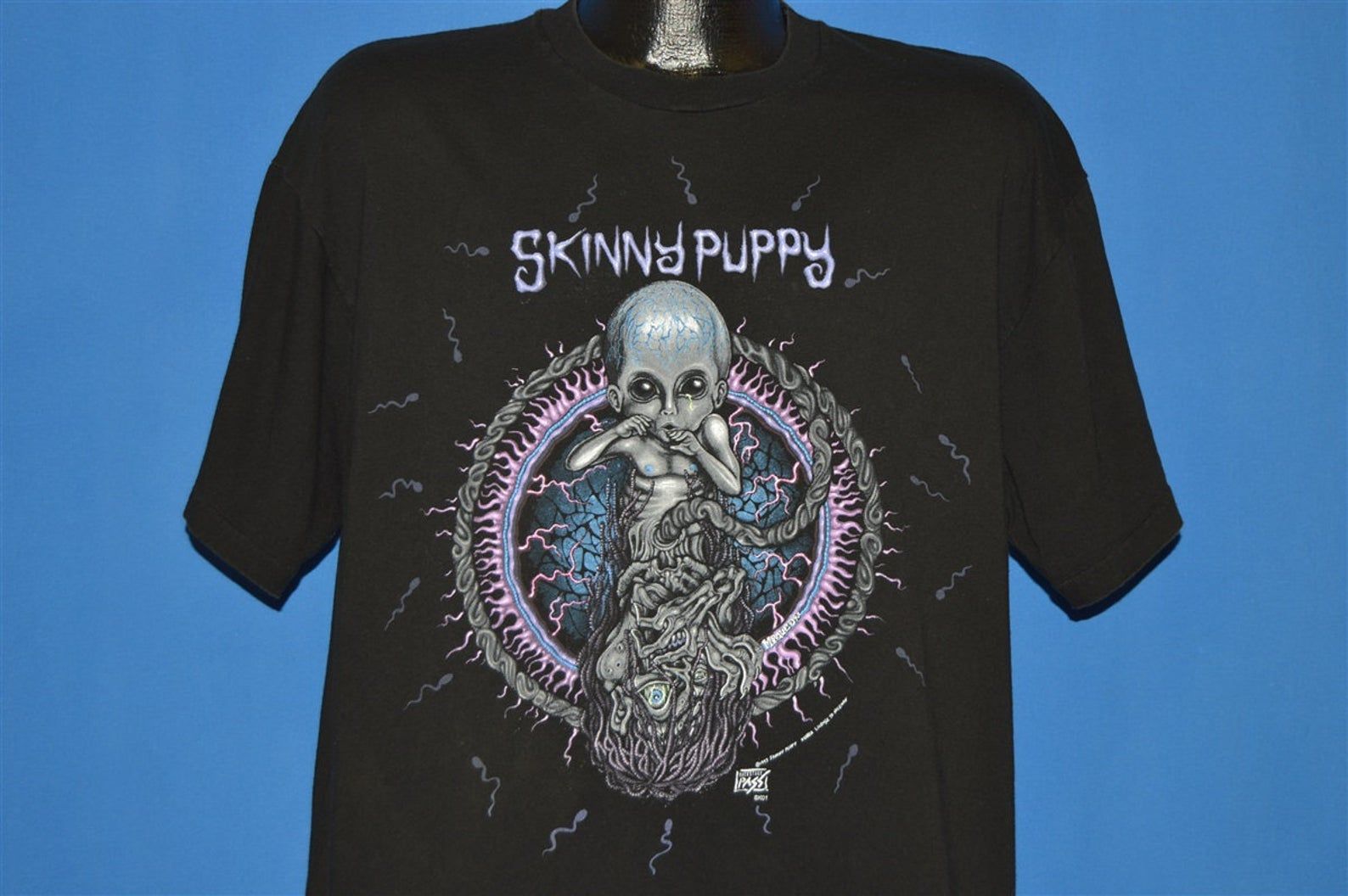 90S Skinny Puppy Last Rights 1992 Album T-Shirt Extra