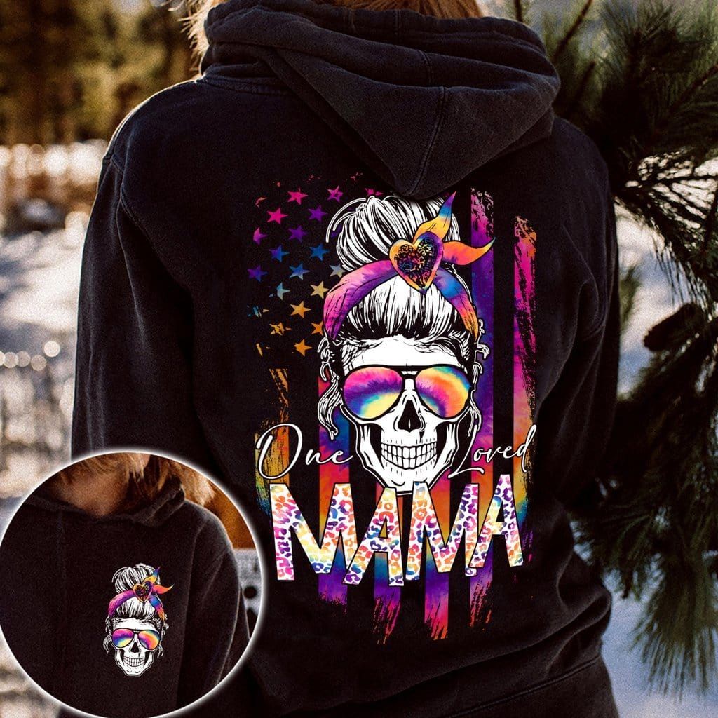 Skull Leopard One Loved Mama mother day gift Hoodie