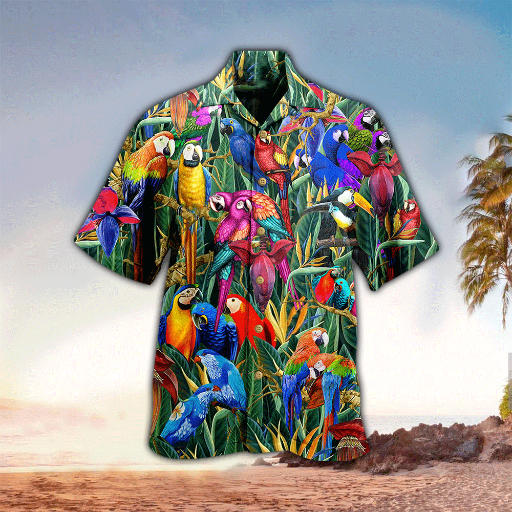 Parrot Amazing Tropical Limited Hawaii Shirt Aloha Ha35579