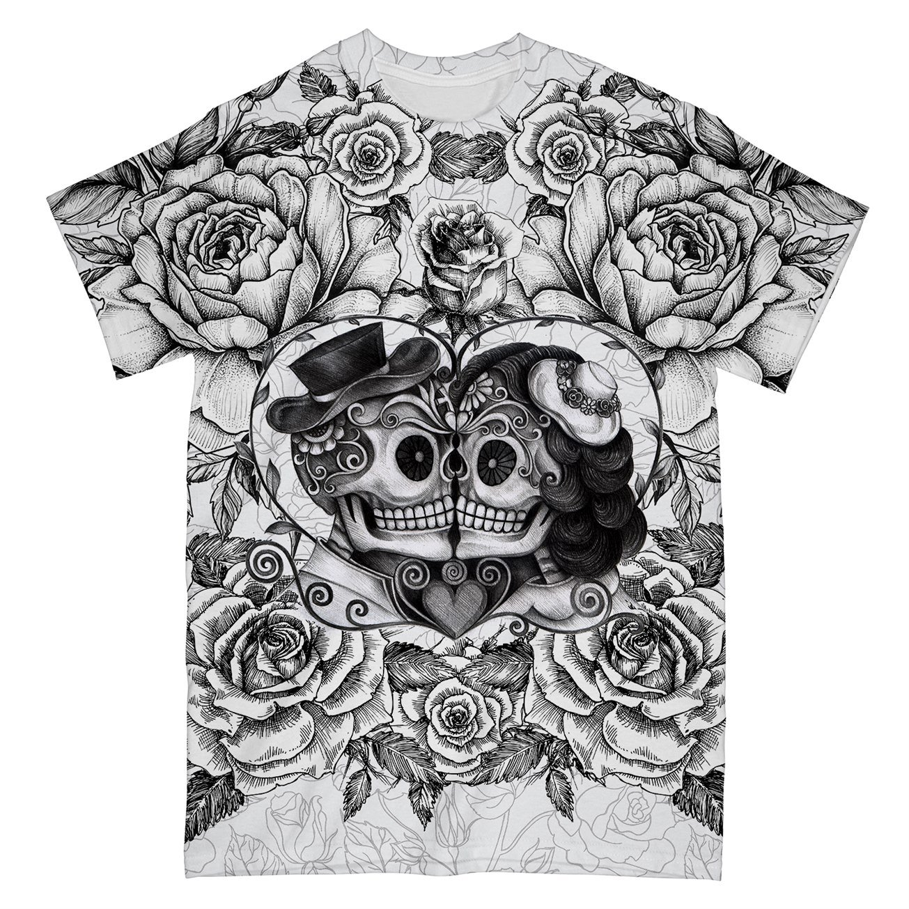 The Endless Love Skull Couple Ez08 1903 All Over T-Shirt