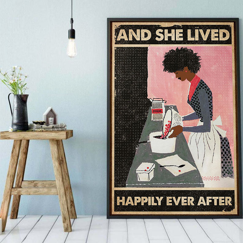 African Custom Canvas Vintage Black Poster Print African Girl Black Man Appealing Ready To Hang Canvas Wall Art Decor